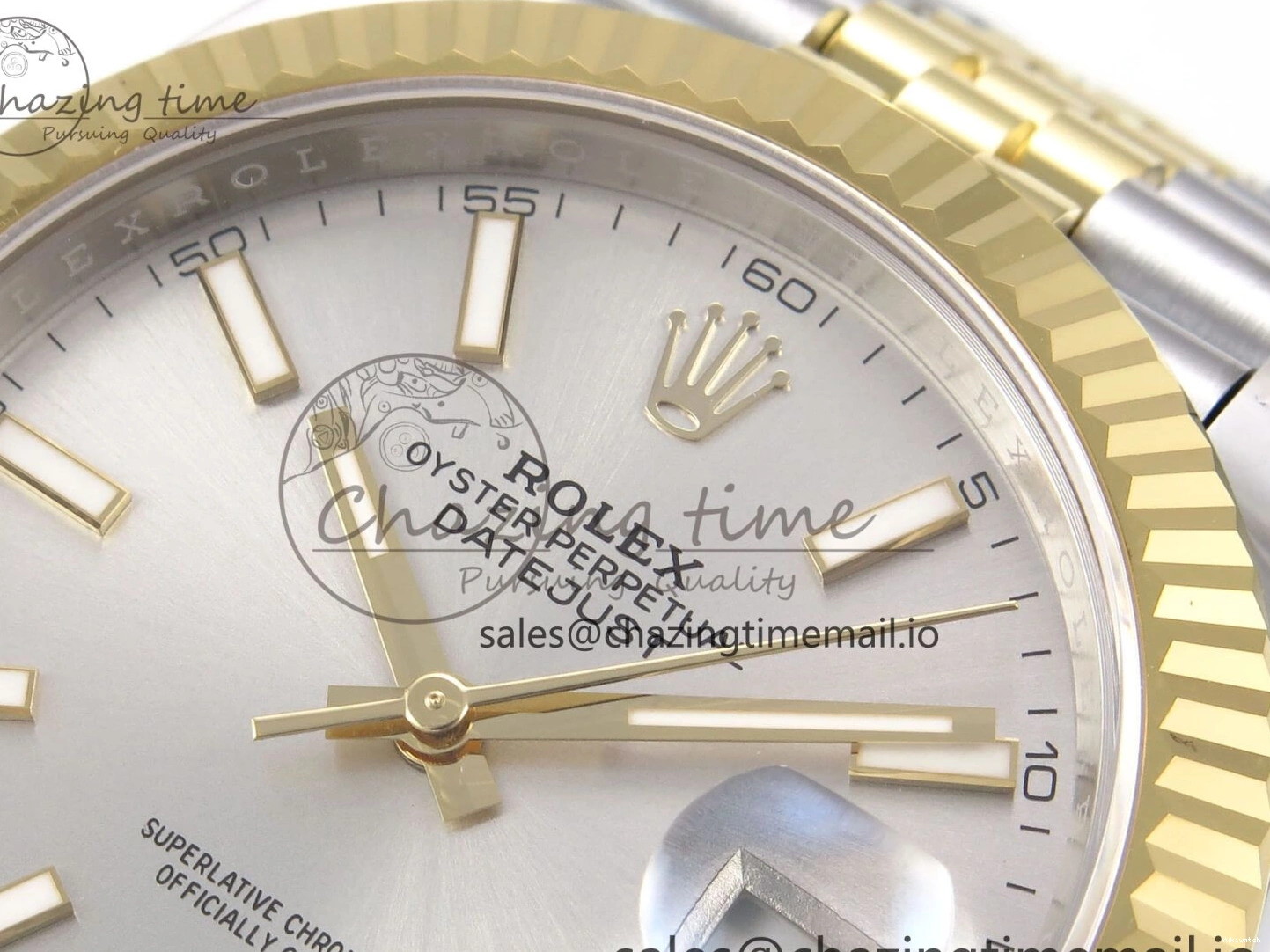 Silver 126333 Best DateJust 41 Edition A3235 SS Stick on YG EWEF Dial Jubilee Bracelet 0118